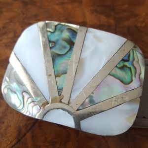 70's Vintage Abalone Sunray Belt